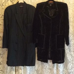 2 bundle velvet & silk jackets